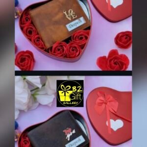 Lexus wallet with heart tin box and scented flowers
₹899.00